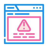 warning message color icon vector illustration line