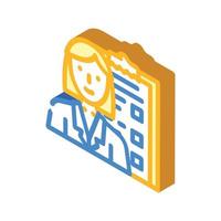 therapist doctor isometric icon vector illustration