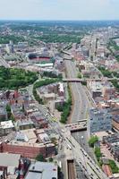 vista aérea de la ciudad de boston foto