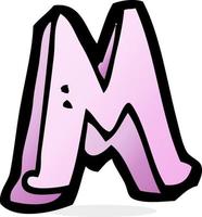 cartoon letter M vector