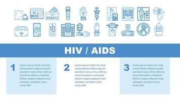 Hiv And Aids Disease Landing Header Vector