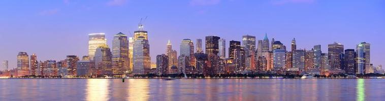 New York City Manhattan dusk panorama photo