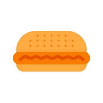 Burger Flat Multicolor Icon vector