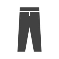 pantalones glifo icono negro vector