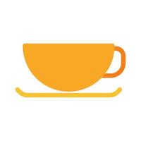 Coffee cup Flat Multicolor Icon vector