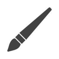 Paintbrush II Glyph Black Icon vector