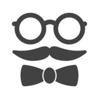 Hipster Style II Glyph Black Icon vector