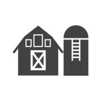 Silo Glyph Black Icon vector