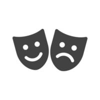 Theater Glyph Black Icon vector