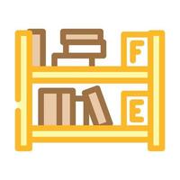 library shelf color icon vector illustration