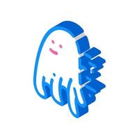 ghost spirit of a dead person isometric icon vector illustration