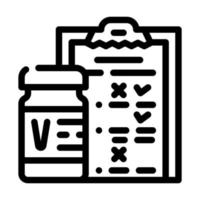 vaccine and test questionnaire line icon vector illustration