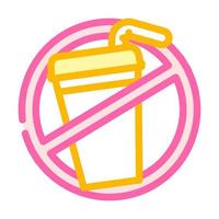 refusal from soda color icon vector illustration