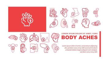 Body Aches Problem Landing Header Vector