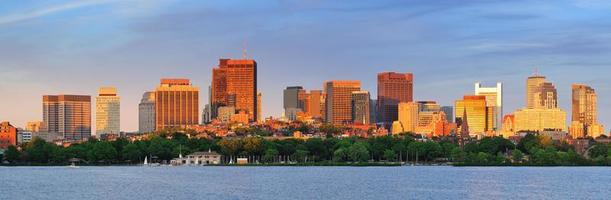 panorama del horizonte de boston foto