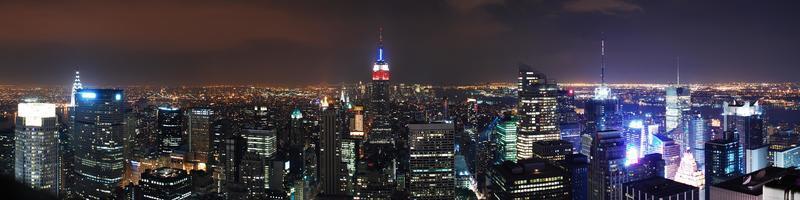 panorama del horizonte de manhattan de la ciudad de nueva york foto