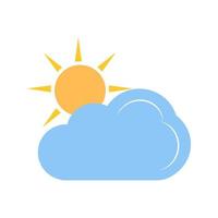 Partly Cloudy I Flat Multicolor Icon vector