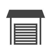 Garage Glyph Black Icon vector