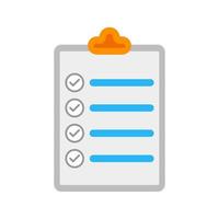 Checklist Flat Multicolor Icon vector