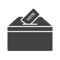 Casting Vote Glyph Black Icon vector