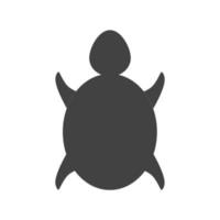 Turtle Glyph Black Icon vector