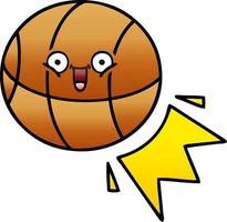 gradient shaded cartoon basketball vector