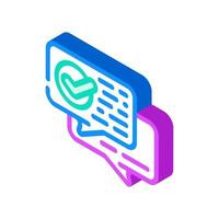 conversation approval isometric icon vector illustration