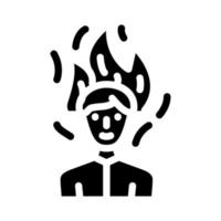 burning man after wasabi glyph icon vector illustration