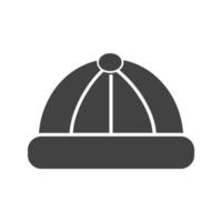 sombrero iv glifo icono negro vector
