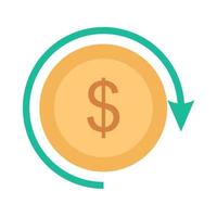 Return on Investment Flat Multicolor Icon vector