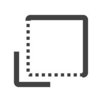 Flip to Back Glyph Black Icon vector