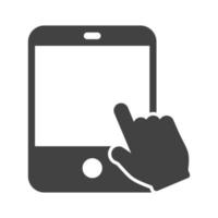 Touch Device I Glyph Black Icon vector