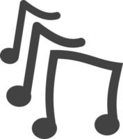 Musical Notes Glyph Black Icon vector