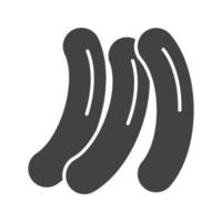 Sausages Glyph Black Icon vector