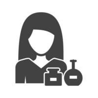 Woman Cosmetics Glyph Black Icon vector