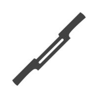 Spokeshave Glyph Black Icon vector