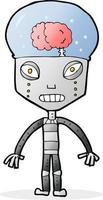 cartoonw weird robot vector