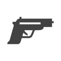 Pistol Glyph Black Icon vector