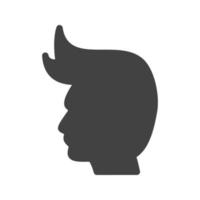 Hairstyle I Glyph Black Icon vector