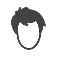 Hairstyle II Glyph Black Icon vector