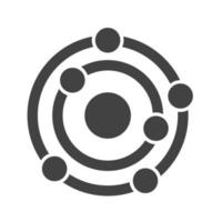 Atomic Structure I Glyph Black Icon vector