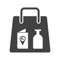 Items in a Bag Glyph Black Icon vector