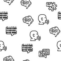 Speak Conversation And Discussion Vector Seamless Pattern