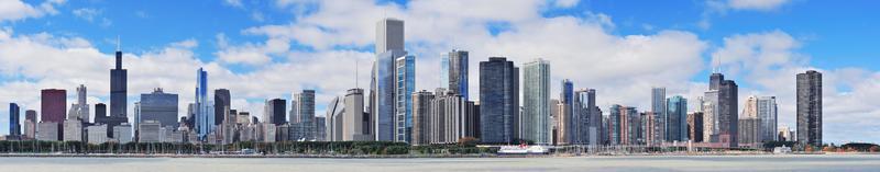 panorama urbano de la ciudad de chicago foto