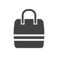 Handbag Glyph Black Icon vector