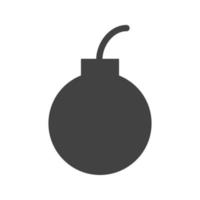 Bomb II Glyph Black Icon vector