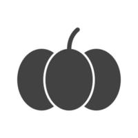 calabaza ii glifo icono negro vector