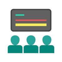 Classroom Flat Multicolor Icon vector