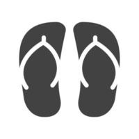 Sandals Glyph Black Icon vector