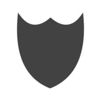 Shield II Glyph Black Icon vector